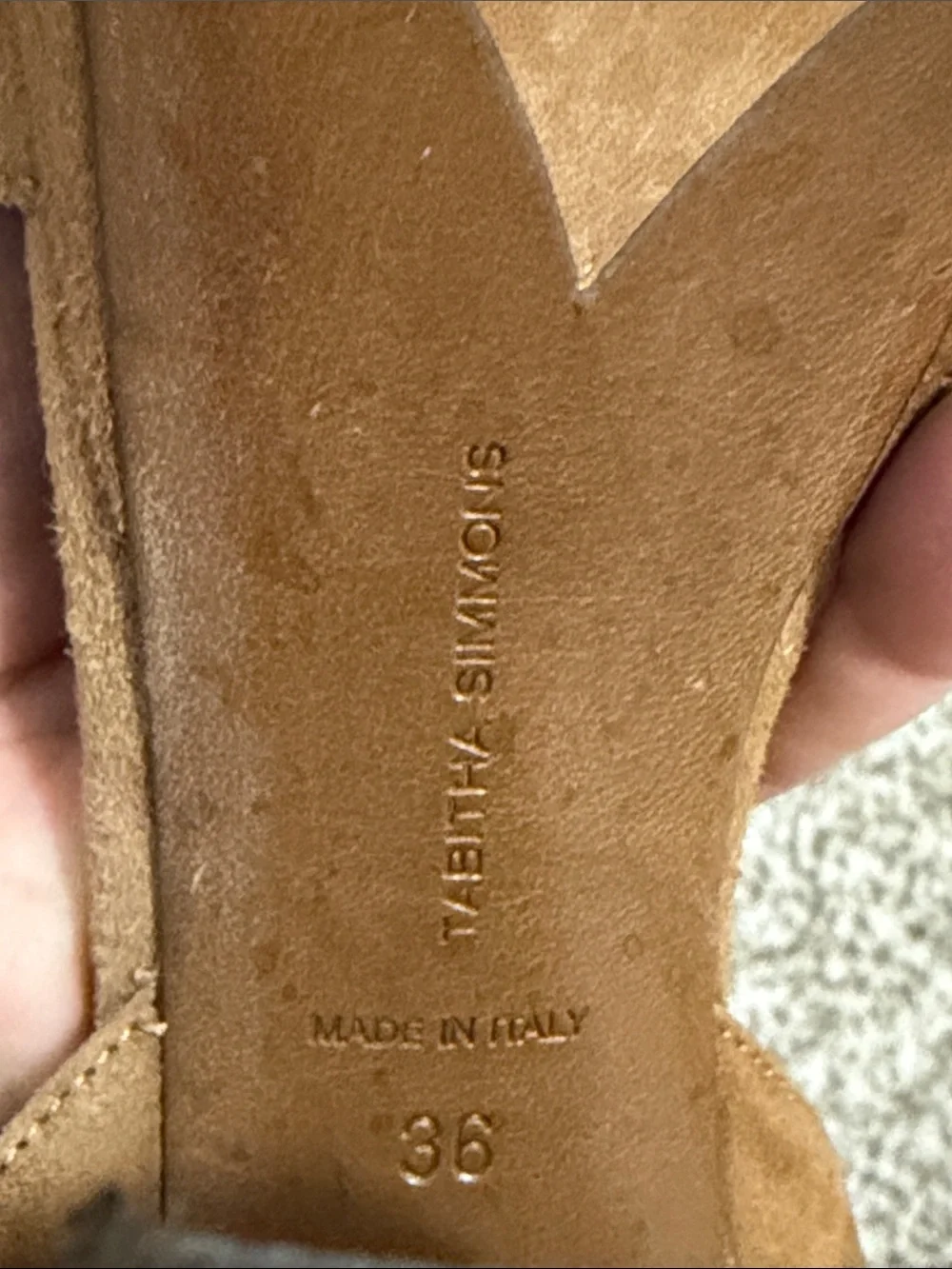 Tabitha Simmons Cognac Suede Crisscross Ankle-Strap Heels